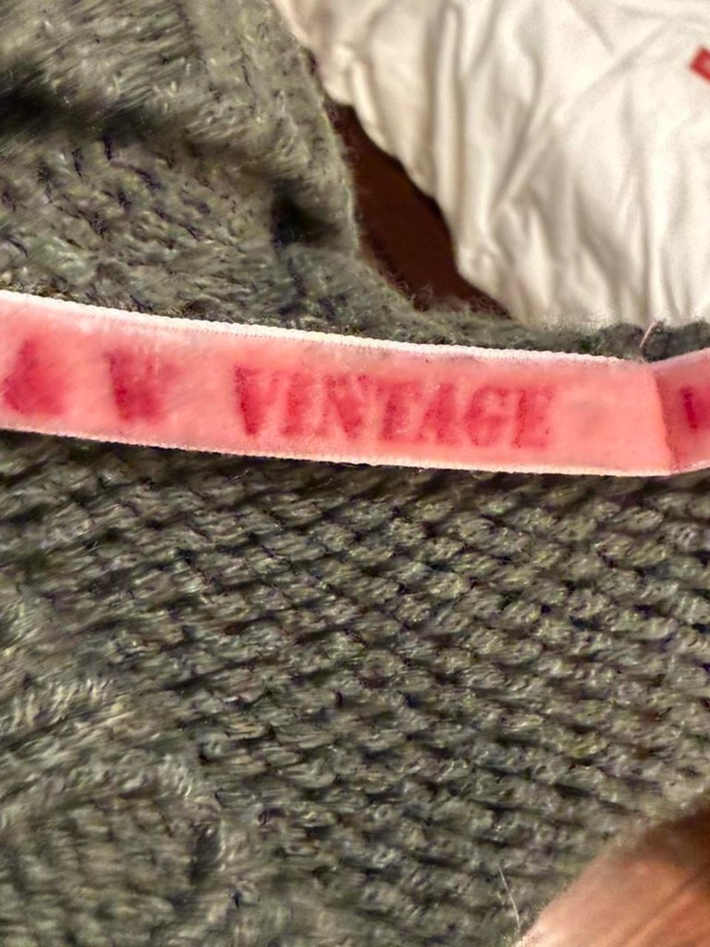 Y2K Raw Vintage Ribbed Cable Knit Quarter Button Sweater Hoodie - Picture 3 of 3